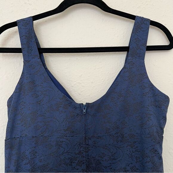 Bisou Bisou Navy Blue Sleeveless Derp V-neck Mini Cocktail Dress Size 4 - Picture 6 of 10